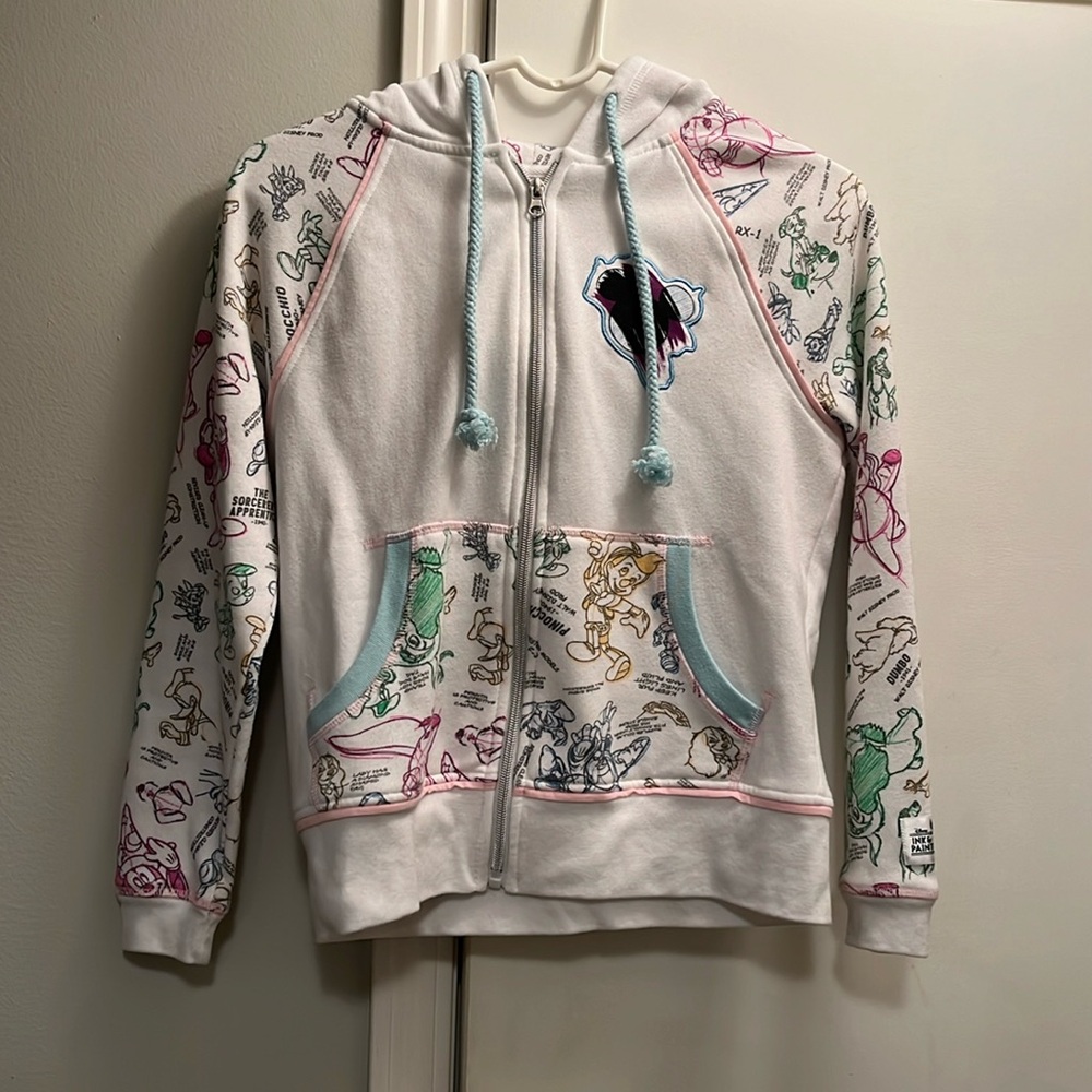 Walt Disney World ink and paint zip up hoodie
